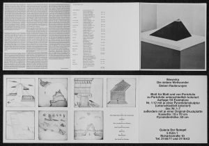 Wewerka, Stefan - 1971 - Galerie Der Spiegel Köln (Die sieben Weltwunder)