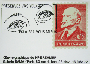 Brehmer, KP - 1972 - Galerie BAMA Paris (Oeuvre graphique / Preservez vos yeux)