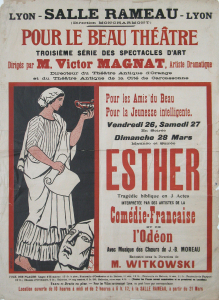 Anonym - 1921 - Salle Rameau Lyon (Esther, Tragédie biblique en 3 Actes)
