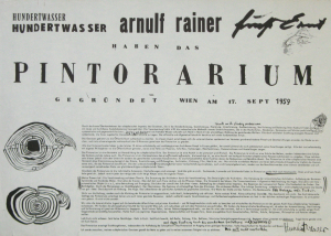 Hundertwasser, Friedensreich / Fuchs, Ernst / Rainer, Arnulf - 1959 - Pintorarium (Wien)