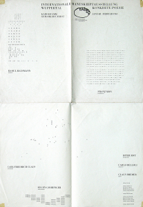 Ebeling, Bernd / Dietrich, Hansjoachim - 1961 - Internationale Manuskriptausstellung Wuppertal (Konkrete Poesie / Kalender Verlag Wuppertal)