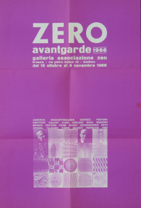 Fontana / Haacke / Klein / Mack / Manzoni / Piene / Soto / Uecker - 1966 - galleria associazione zen brescia (Zero avantgarde 1966)