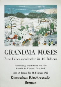 Moses, Grandma - 1963 - Kunstschau Böttcherstraße Bremen (Eine Lebensgeschichte in 40 Bildern / It snows)