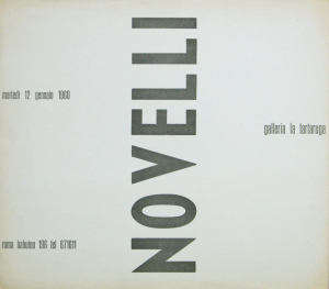 Novelli, Gastone - 1960 - Galleria La Tartaruga Roma