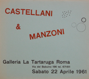 Castellani, Enrico und Piero Manzoni - 1961 - Galleria La Tartaruga Roma