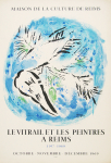 Chagall, Marc - 1969 - Maison de la Culture de Reims (Le vitrail et les peintres à Reims - Lange sur fond bleu)