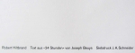 Beuys, Joseph - 1969 - Kunstmuseum Basel (Krümmer des Raumes: der Mensch (h), Krümmer der Zeit: der Mensch (h) ...)