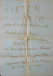 Roth, Dieter - 1982 - Kunstmuseum Basel (plastische, zeichneriche, druckgraphische und geschriebene  (gedruckte) Werke)