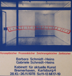 Schmidt-Heins, Barbara - 1978 - Kabinett für aktuelle Kunst Bremerhaven ( Konzeptbücher - Prozessbücher - Zeichnungsbücher - Zeitbücher)