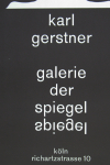 Gerstner, Karl - 1963 - Galerie Der Spiegel Köln