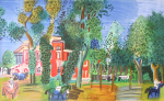 Dufy, Raoul - 1962  - Commissariat Général au Tourisme (Musée dArt Moderne Paris - le paddock à Deauville)