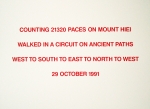 Fulton, Hamish - 1991 - Counting 21320 Paces on Mount Hiei