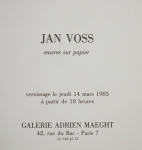 Voss, Jan - 1985 - Galerie Maeght (Einladung)
