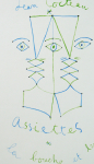 Cocteau, Jean - 1957 - Assiettes - Nourrir la bouche et les yeux
