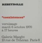 Rebeyrolle, Paul - 1970 - Galerie Maeght (coexistences / Einladung)