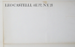 Bontecou, Lee - 1962 - Leo Castelli New York (Drawings)