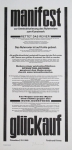 Kriwet, Ferdinand - 1968 - manifest glückauf, Düsseldorf