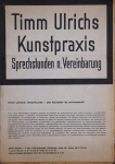 Ulrichs, Timm - 1969 - Galerie Kümmel (Kunstpraxis)