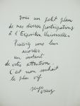 Creuz, Serge - 1968 - Ausstellungsplan und Glückwunschkarte