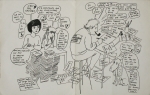 Creuz, Serge - 1968 - Ausstellungsplan und Glückwunschkarte