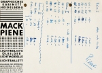 Mack, Heinz und Otto Piene - 1959 - Graphisches Kabinett Heidelberg (Einladung)