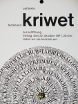 Kriwet, Ferdinand - 1971 - Galerie Denise René Hans Mayer (Sehtexte)