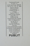Kriwet, Ferdinand - 1965 - Galerie Niepel (Einladung)