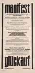 Kriwet, Ferdinand - 1968 - manifest glückauf, Düsseldorf