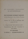 Piene, Otto - 1967 - art intermedia (Einladung)