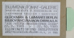 Glückman & Laimanee - 1989 - Blumenautomat-Galerie