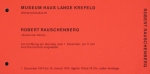 Rauschenberg, Robert - 1975 - Museum Haus Lange Krefeld (invitation)