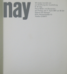 Nay, Ernst Wilhelm - 1967 - Galerie der Spiegel Köln (Einladungen)