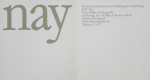 Nay, Ernst Wilhelm - 1967 - Galerie der Spiegel Köln (Einladungen)