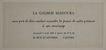 Picasso, Pablo - 1961 - Galerie Madoura Cannes (Einladung)