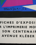 Matisse, Henri - 1952 - Galerie Kléber (Affiches dexpositions réalisées)