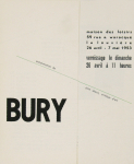 Bury, Pol - 1953 - Maison des Loisirs  La Louvière (Invitation)