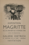 Magritte, René - 1948 - Galerie Dietrich Bruxelles (Cicerone - Invitation)