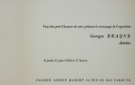 Braque, Georges - 1962 - Galerie Maeght Paris (dessins)