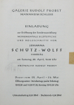Schütz-Wolff, Johanna - 1951 - Galerie Rudolf Probst, Mannheim Schloss (Monumentale Bildteppiche und Holzschnitte - Einladung)
