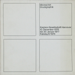 LeWitt, Sol - 1976 - Kestner-Gesellschaft Hannover (Minimal Art / Katalog und Plakat)