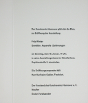 Winter, Fritz - 1966 - Kunstverein Hannover (Einladung)