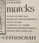 Marcks, Gerhard - 1949 - Kestner-Gesellschaft Hannover (Plakat und Katalog - Kölner Engel)