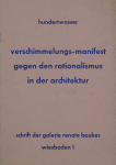 Hundertwasser, Friedensreich - 1958 - schrift der galerie renate boukes wiesbaden (verschimmelungs-manifest gegen den rationalismus in der architektur)