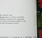 Hundertwasser, Friedensreich - 1960 - Galerie Raymond Cordier Paris (Einladung)