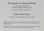 Richter, Gerhard - 1974 - Edition René Block Berlin (Druckgraphik von Gerhard Richter / Umwandlung)