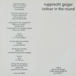 Geiger, Rupprecht - 1969 - Galerie Der Spiegel Köln (colour in the round)