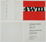 Rainer, Arnulf - 1958 - Galerie Der Spiegel Köln (4 wm - vier wiener maler / Einladung)