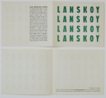 Lanskoy, André - 1954 - Galerie Der Spiegel Köln (Einladung)