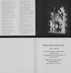 Schultze, Bernard - 1972 - Galerie der Spiegel Köln (Einladung)