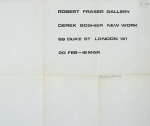 Boshier, Derek - 1967 - Robert Fraser Gallery, London (Einladung)